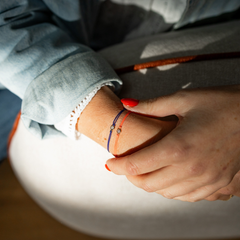 Bracelet Brille - Cordon rose fluo