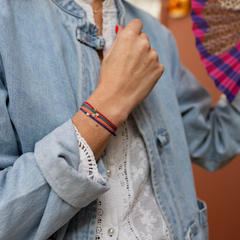 Bracelet Brille - Cordon fuchsia