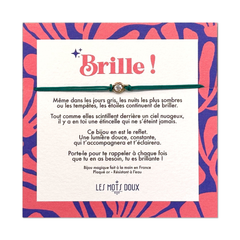 Bracelet Brille - Cordon émeraude