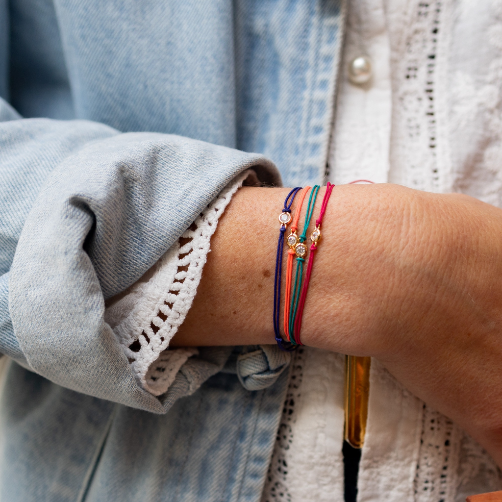 Bracelet Brille - Cordon émeraude