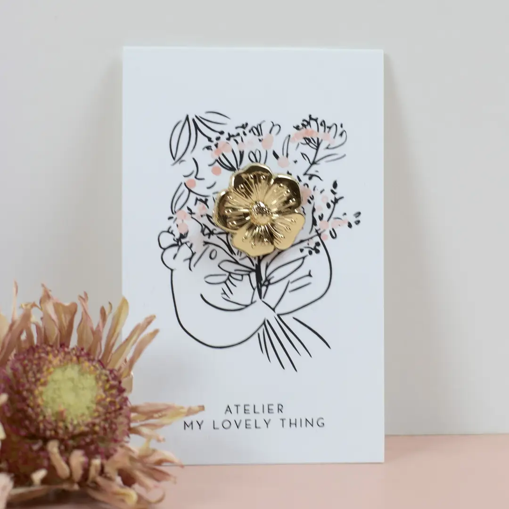 Pin's - Bouton d'or