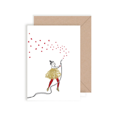 Carte double Jet de coeurs