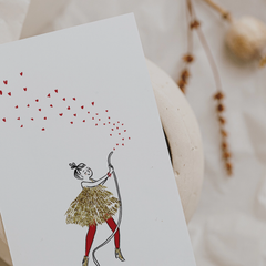Carte double Jet de coeurs