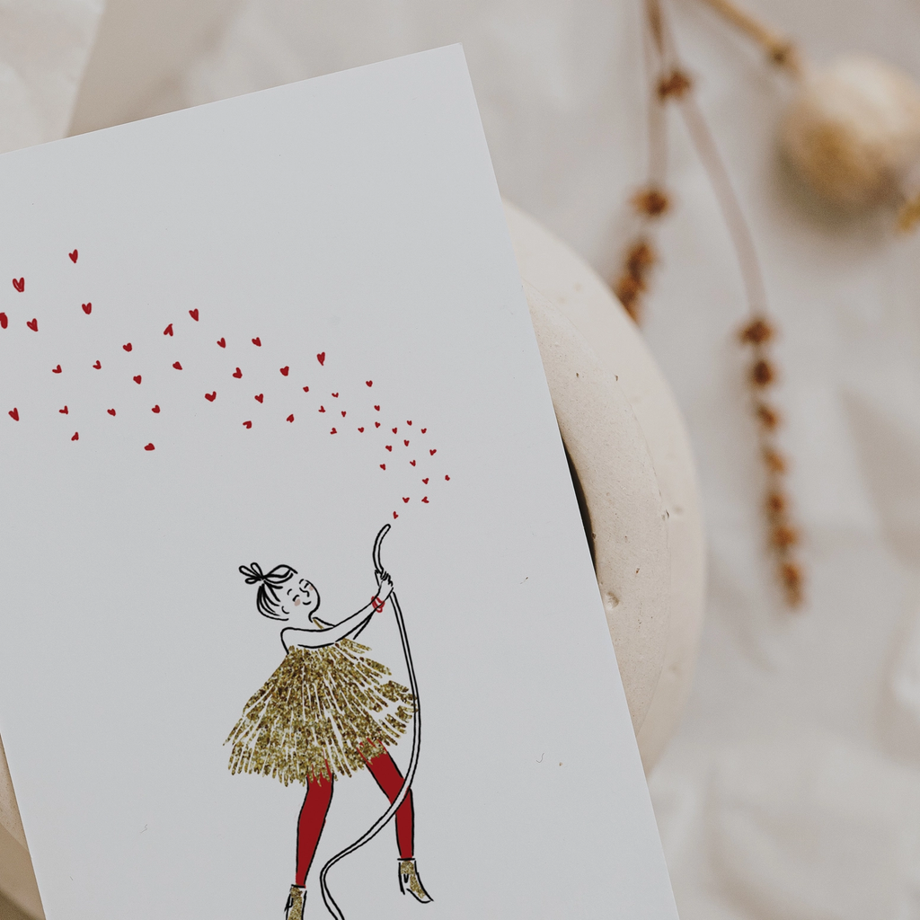Carte double Jet de coeurs
