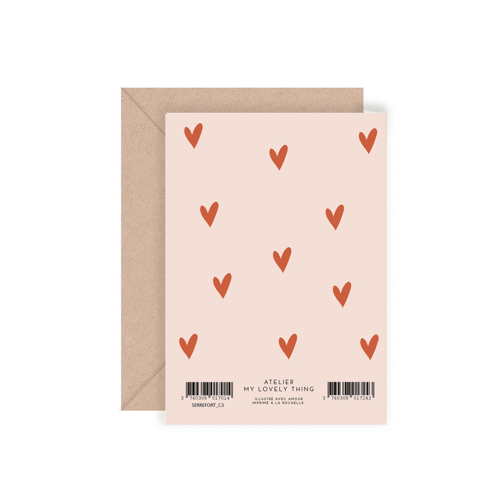 Carte double Serre moi fort