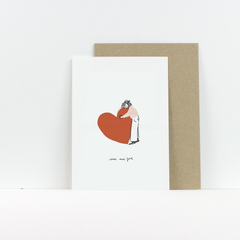 Carte double Serre moi fort
