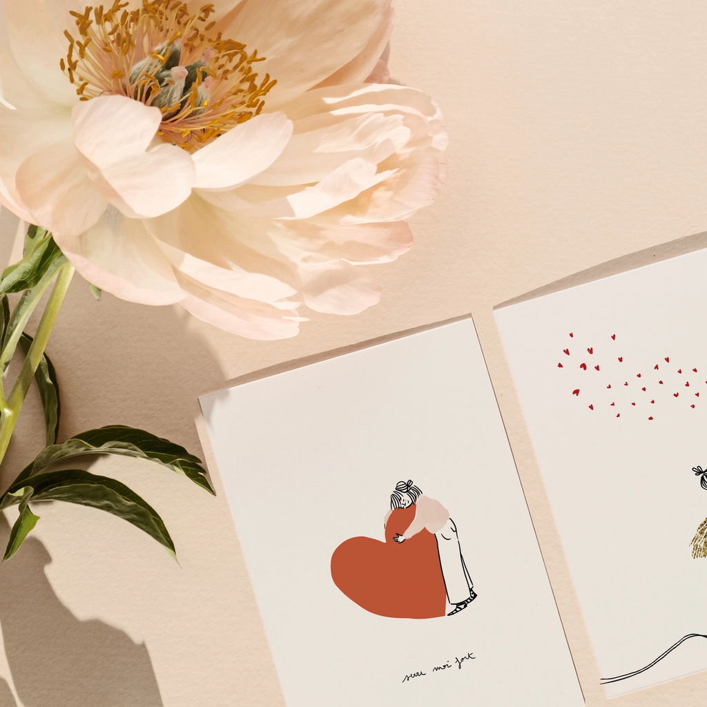 Carte double Serre moi fort