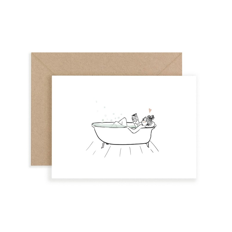 Carte simple Mon bain, un moment précieux