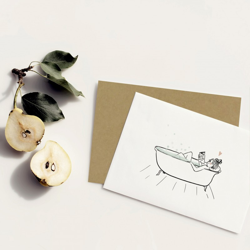 Carte simple Mon bain, un moment précieux