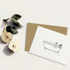 Carte simple Mon bain, un moment précieux