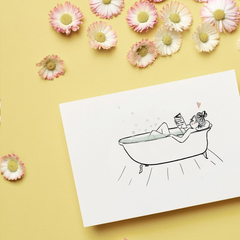 Carte simple Mon bain, un moment précieux
