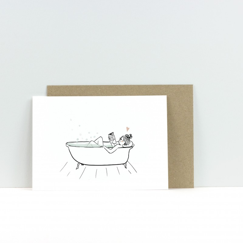 Carte simple Mon bain, un moment précieux