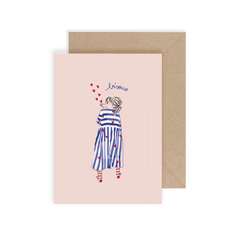 Carte simple Bisous