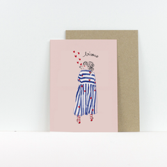 Carte simple Bisous