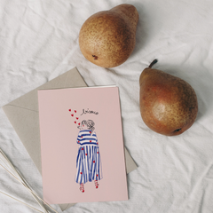 Carte simple Bisous