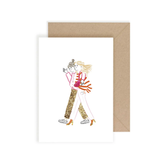Carte simple Salut les deux filles
