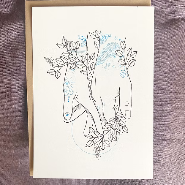 Carte de voeux - S'effleurer