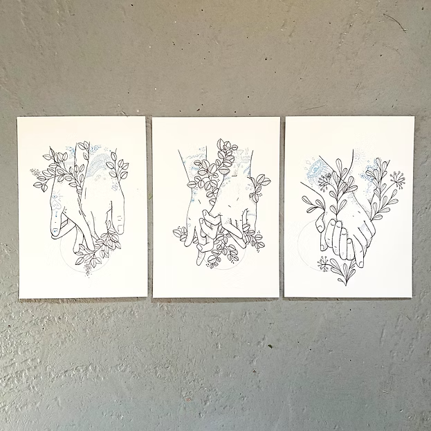 Carte de voeux - S'effleurer