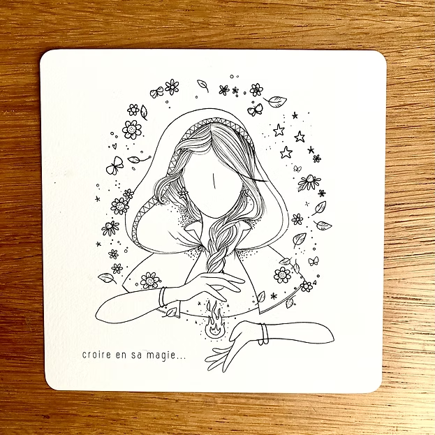 Carte carrée - Croire en sa magie