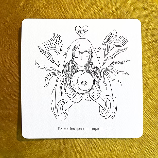 Carte carrée - Ferme les yeux et regarde...