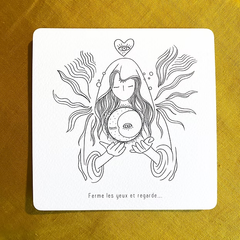 Carte carrée - Ferme les yeux et regarde...