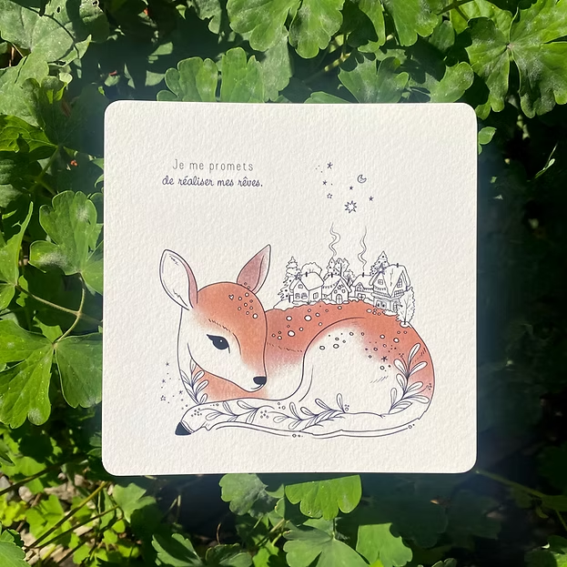 Carte carrée - Je me promets de réaliser mes rêves