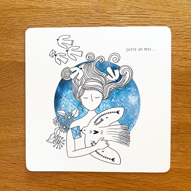 Carte carrée - Juste un mot...