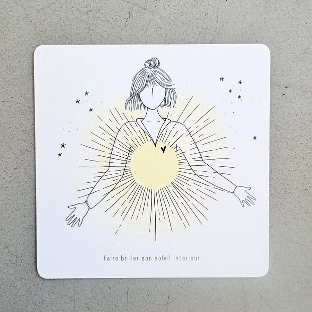 Carte carrée - Faire briller son soleil intérieur