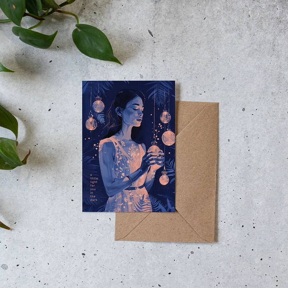 Carte de voeux - A little light for you in the dark