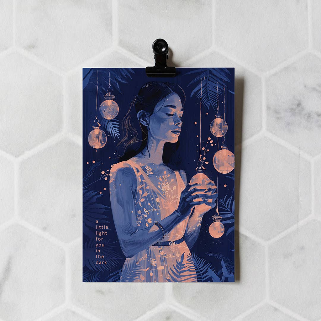 Carte de voeux - A little light for you in the dark
