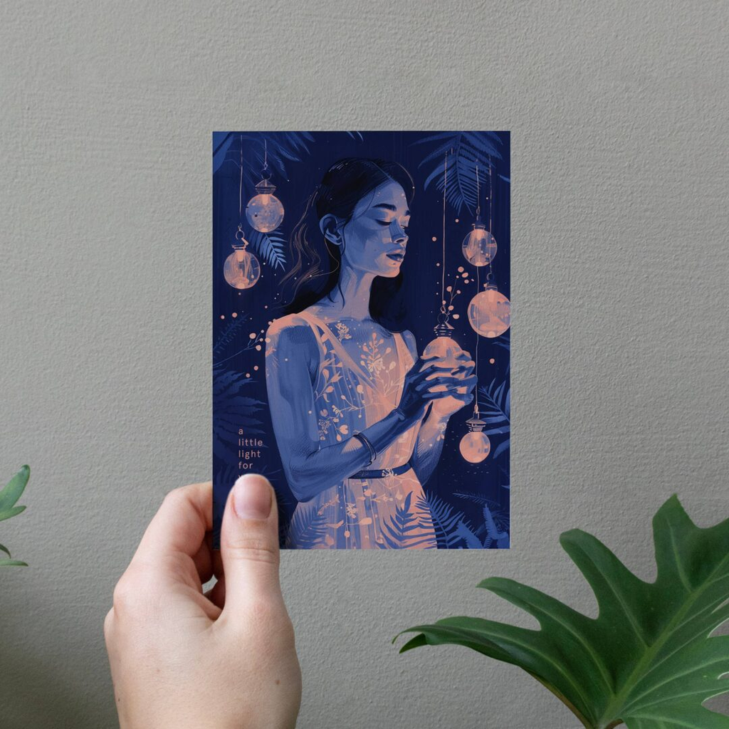 Carte de voeux - A little light for you in the dark