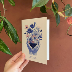 Carte de voeux - Let the old go, so the new can grow
