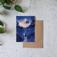 Carte de voeux - I love you to the moon and back