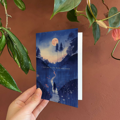 Carte de voeux - I love you to the moon and back