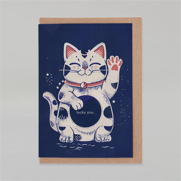 Carte de voeux - Lucky Cat