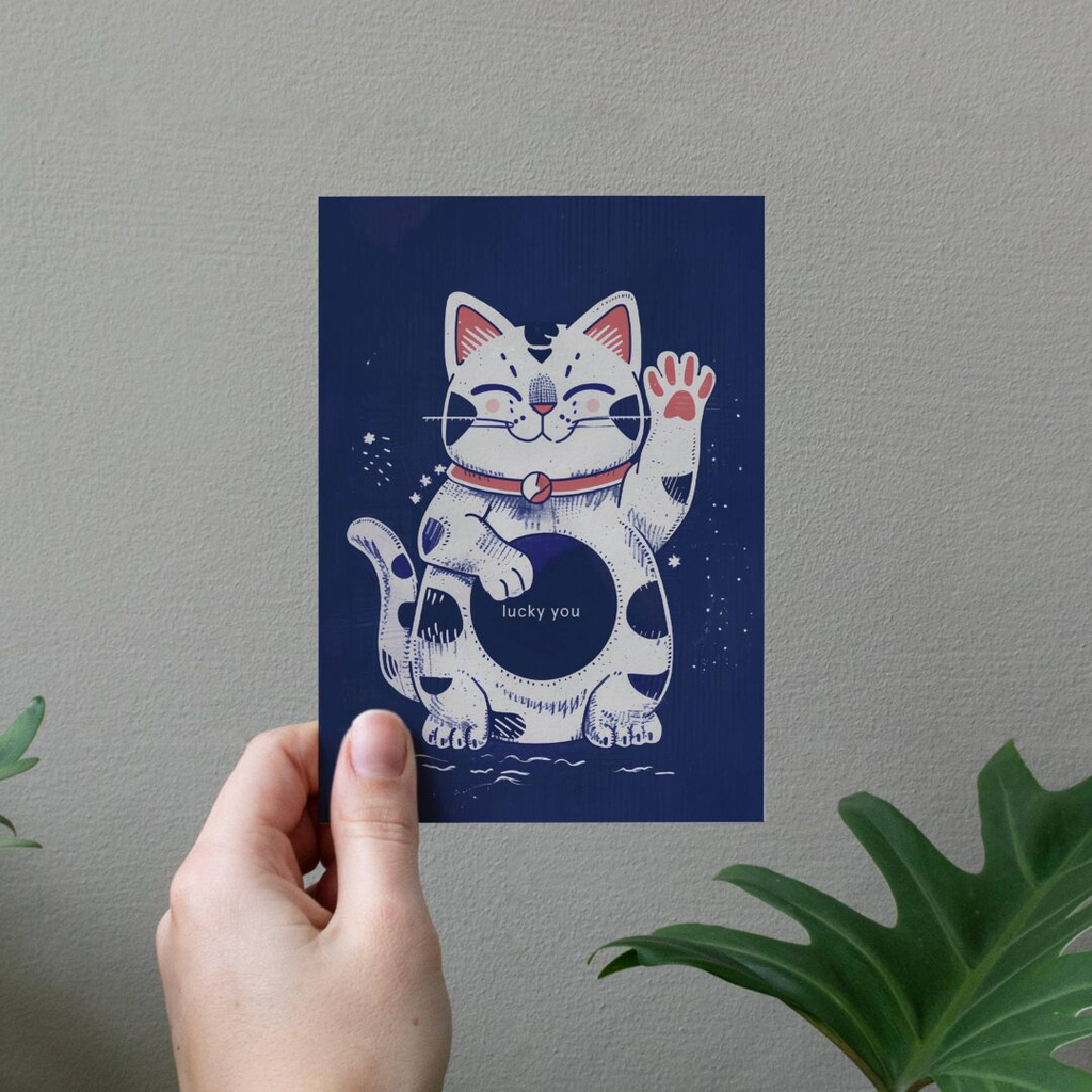 Carte de voeux - Lucky Cat