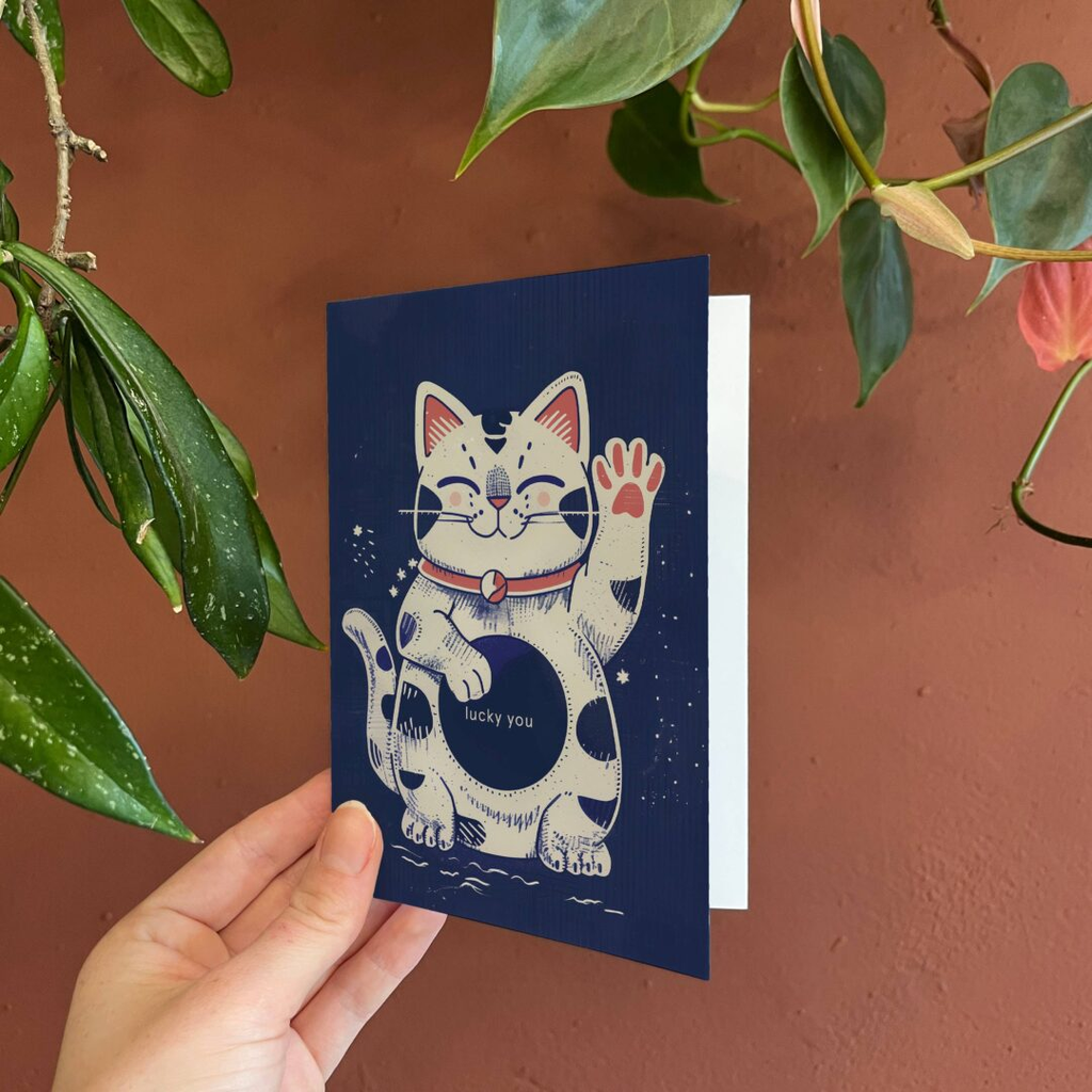 Carte de voeux - Lucky Cat