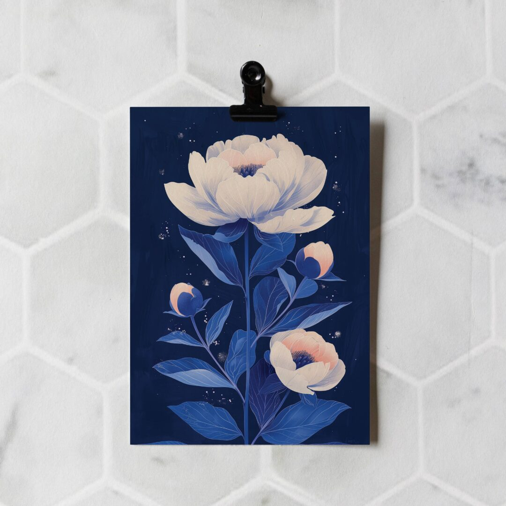 Carte de voeux - Pivoine