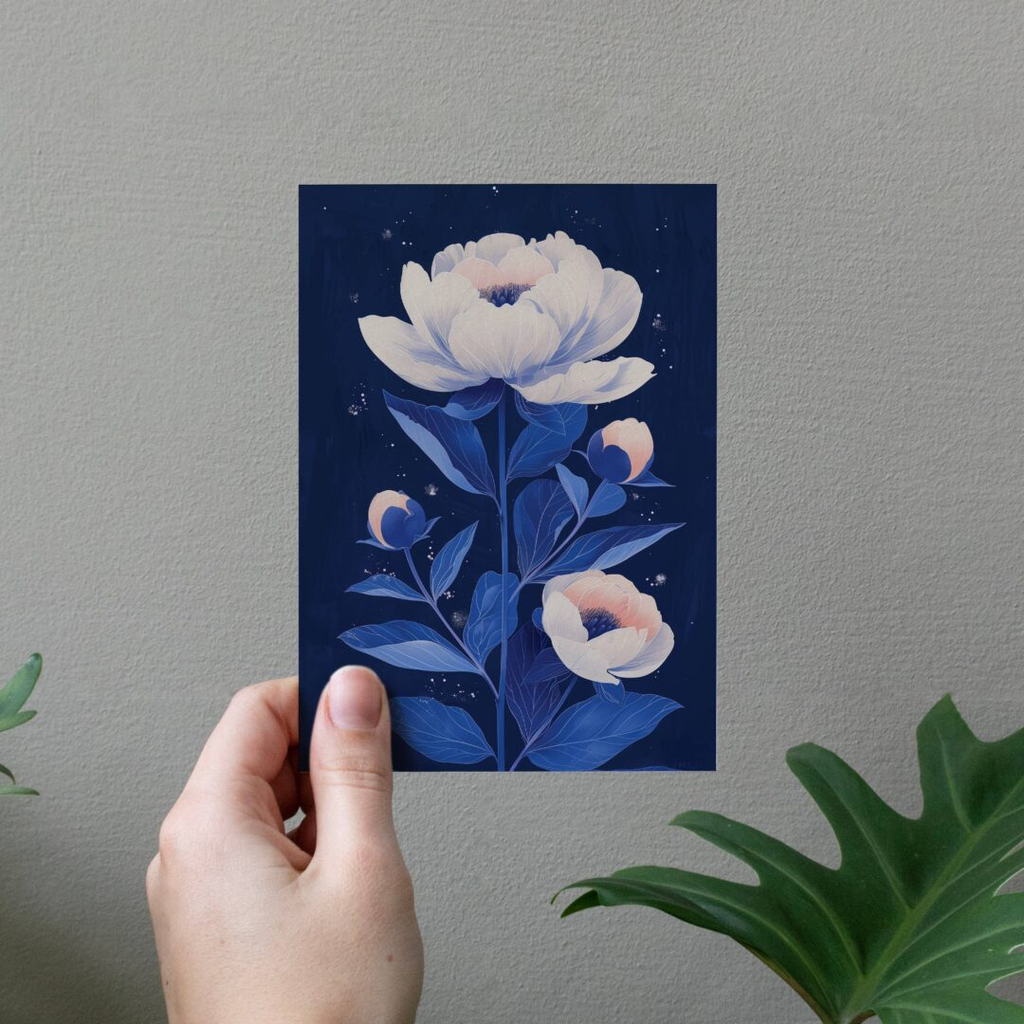 Carte de voeux - Pivoine