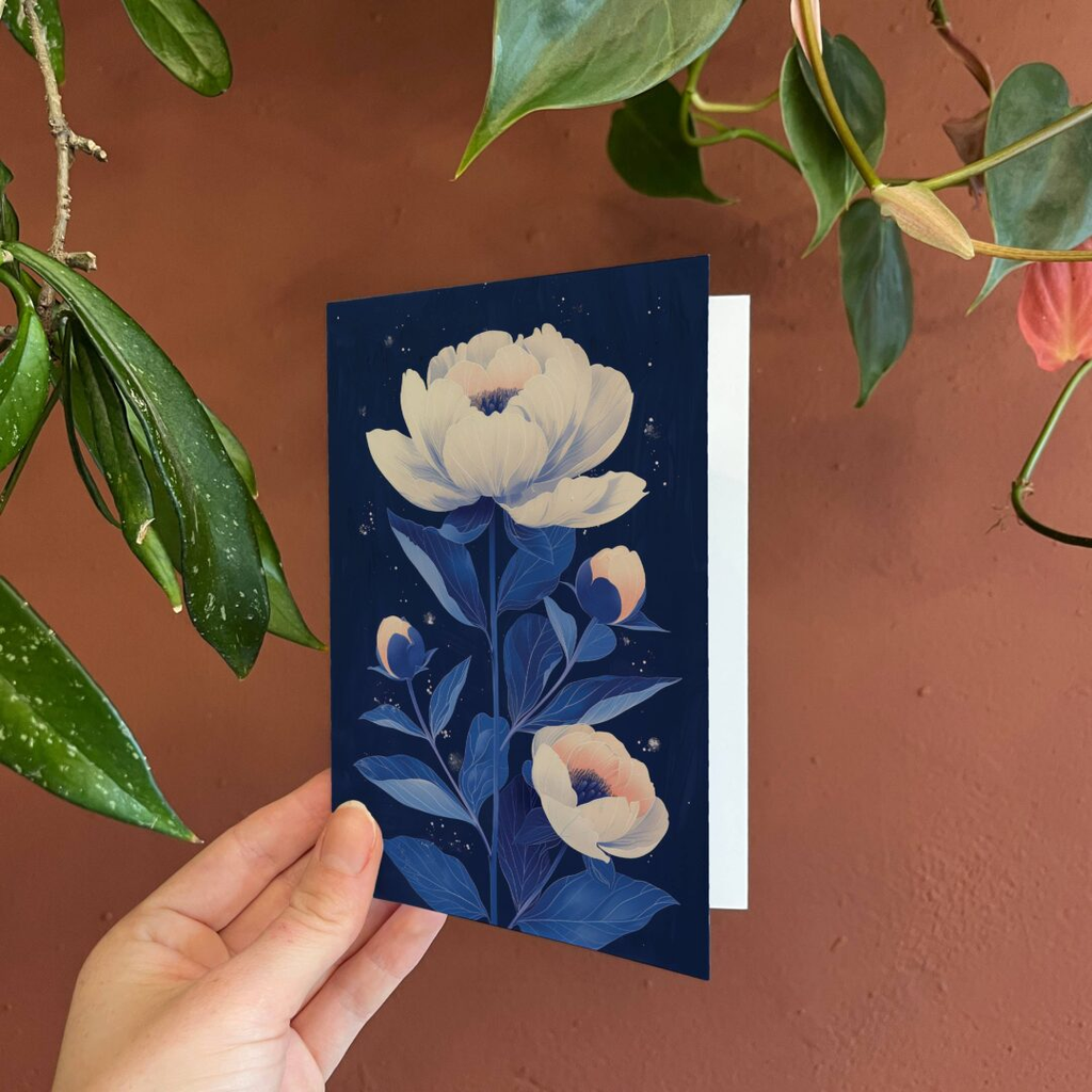 Carte de voeux - Pivoine
