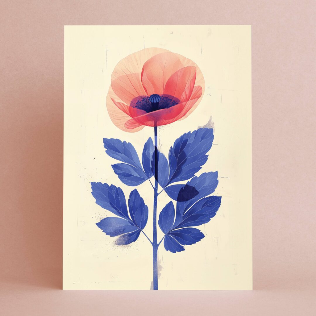 Carte de voeux - Coquelicot sauvage