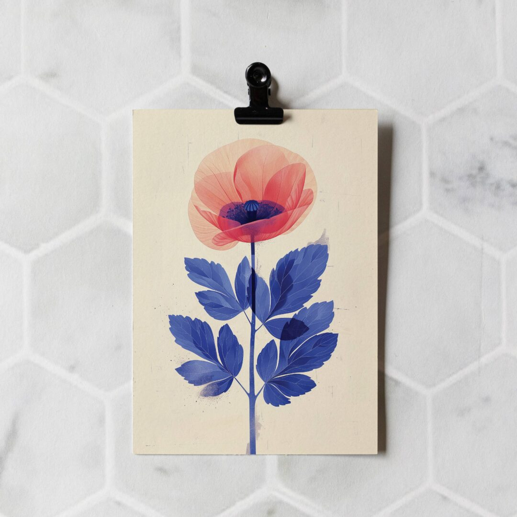 Carte de voeux - Coquelicot sauvage