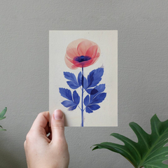 Carte de voeux - Coquelicot sauvage