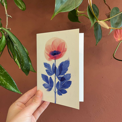 Carte de voeux - Coquelicot sauvage