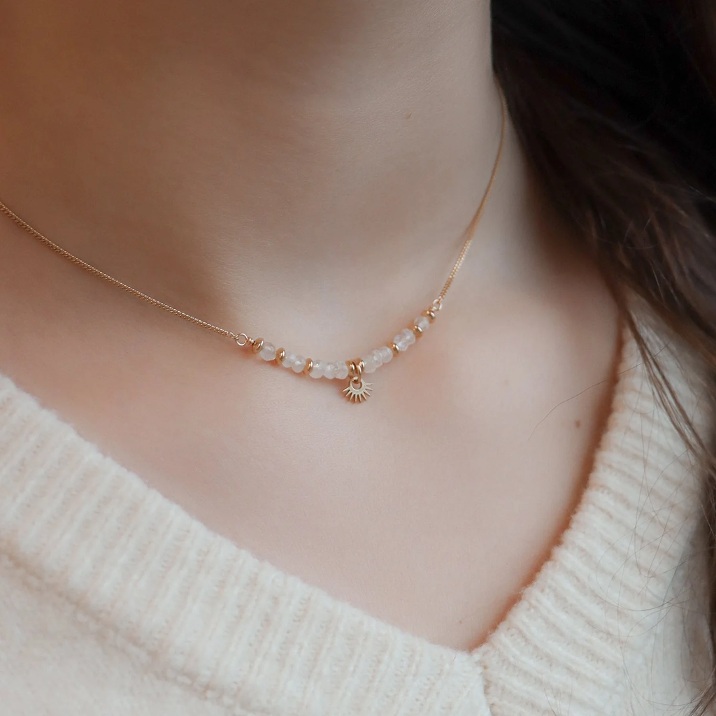 SOLEA | Collier ras du cou pierre de lune