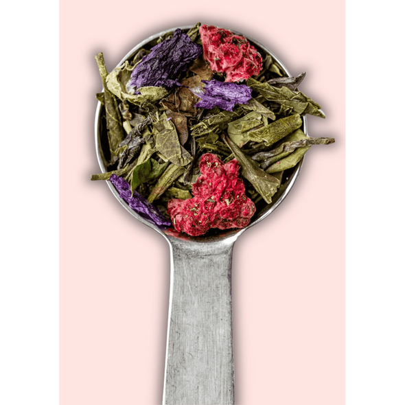 Thé Vert Bio Violette Framboise - 100g