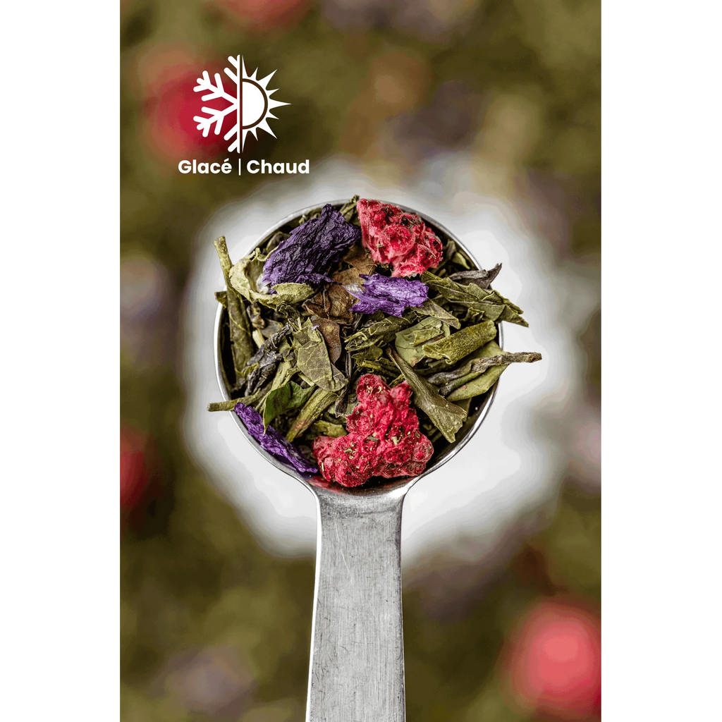 Thé Vert Bio Violette Framboise - 100g