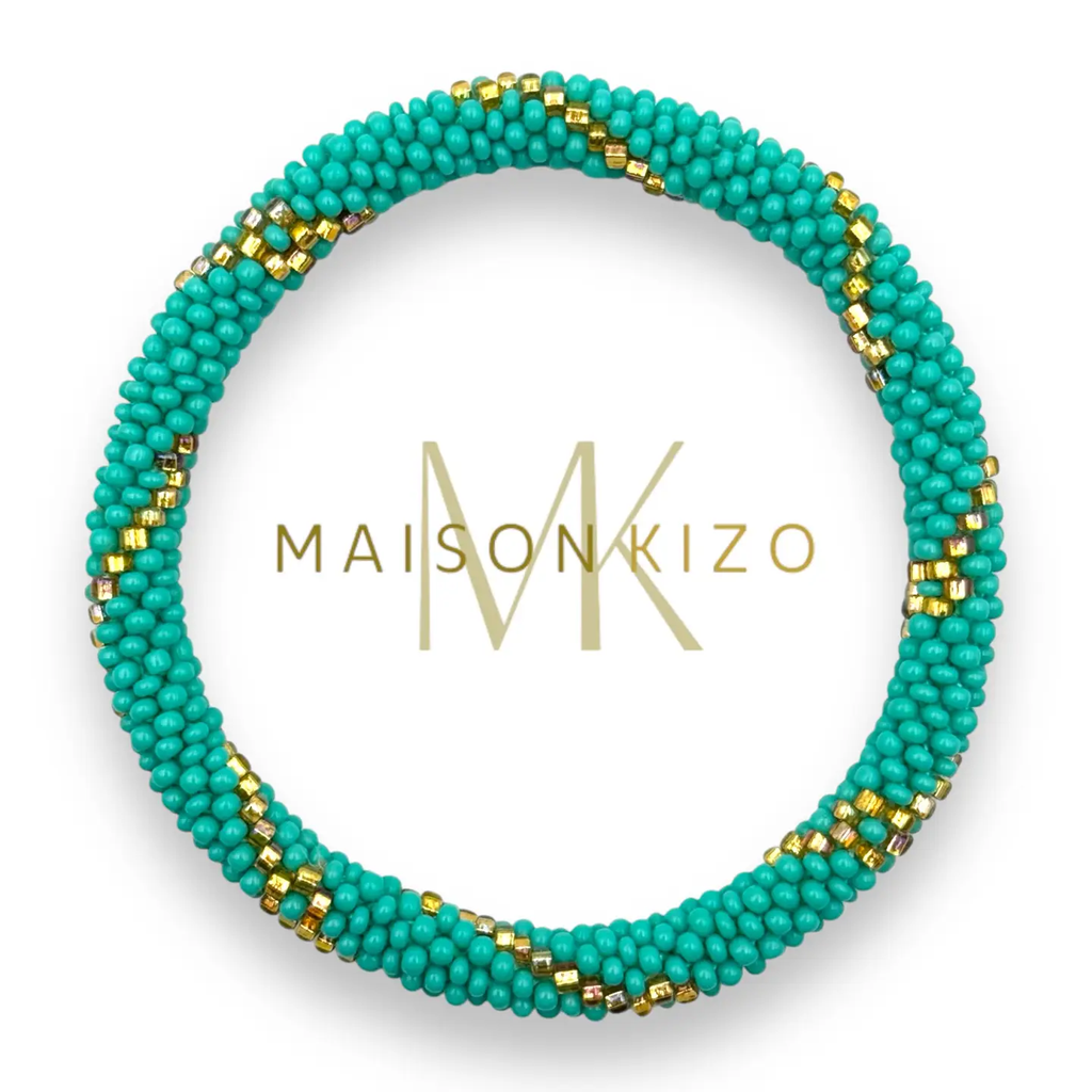 Bracelet népalais Turquoise, doré