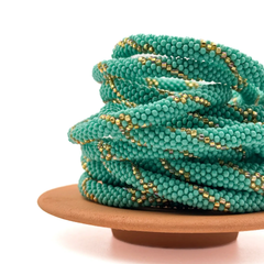 Bracelet népalais Turquoise, doré