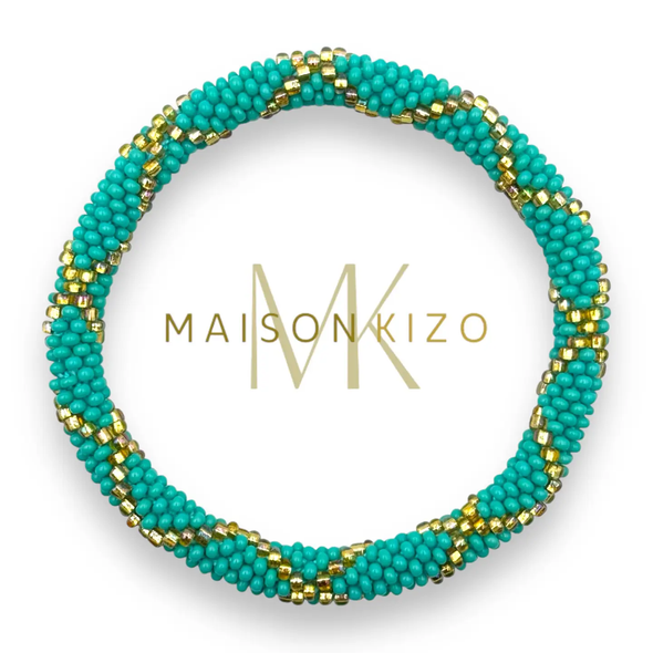 Bracelet népalais Turquoise, doré